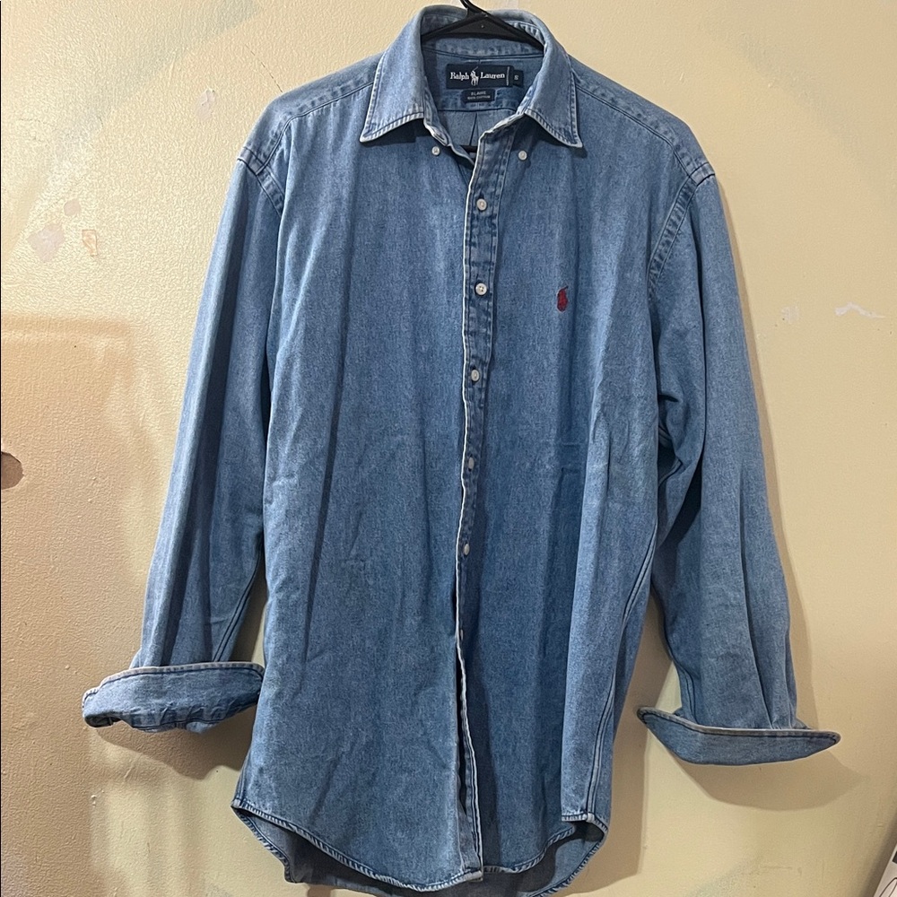 Polo by Ralph Lauren Men's Casual Blue Denim Shirt